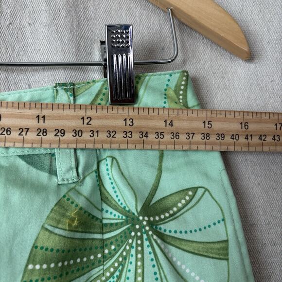 VTG Harve Benard Womens Tropical Leaf Print Old Money Capri Pants Size 8 Travel - Picture 4 of 8
